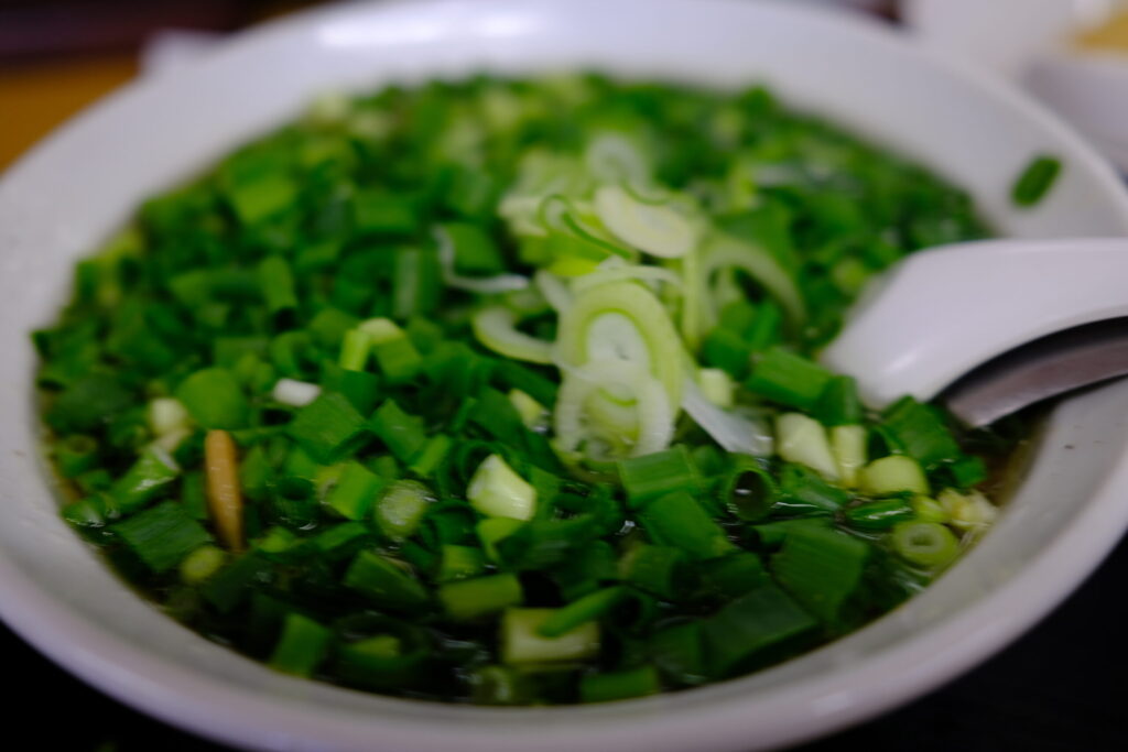 佐野ラーメン太七の青ネギラーメン